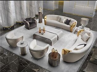 Classic Luxurious Designed Velvet Fabric Sofa Set