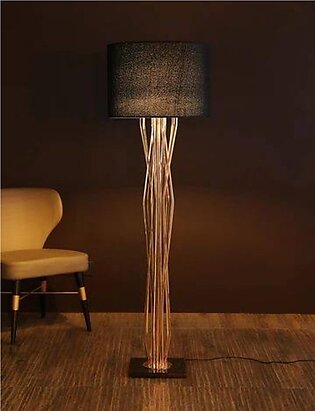 Classic Style Golden Black And White Shade Floor Lamp