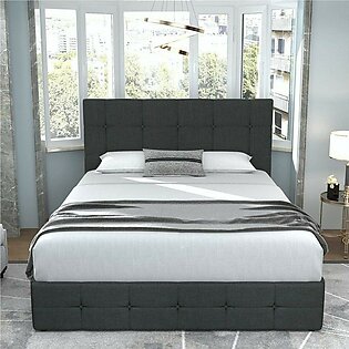 Modern Button Tufted Bed Frame - Queen