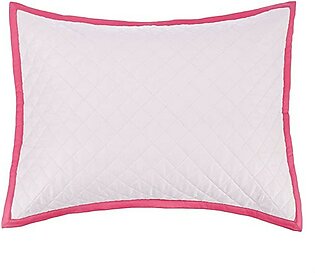 Quilt Pillow Sham, Standard- Pink
