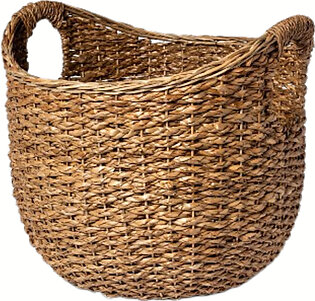 Woven Round Seagrass Storage Basket