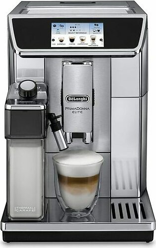 Delonghi DKE-ECAM650.75MS, Super Automatic Espresso Coffee Machine, Silver