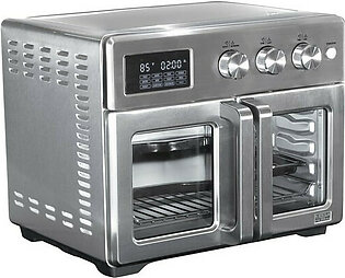 Bella Pro Series - 33-qt. French Door Toaster Oven with Air Fry, Pizza, Rotisserie & Dehydrator Settings - Stainless Steel