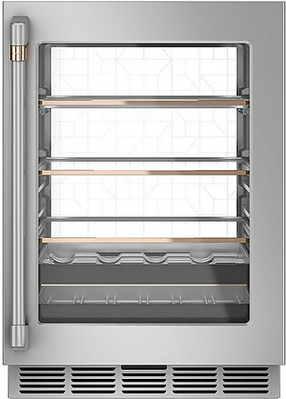 Café - 14-Bottle 126-Can Built-In Beverage Center with WiFi - Stainless steel