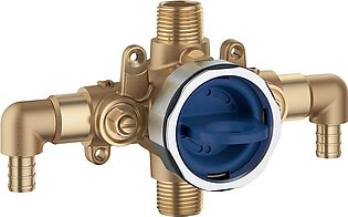 GrohSafe 3.0 Pressure Balance Rough-In Valve with 1/2" PEX Crimp Elbow Inlets and 1/2" Universal Outlets