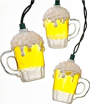 10-Light Plastic Beer Mug Light Set