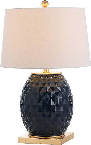 Diamond LED Table Lamp - Navy and Gold