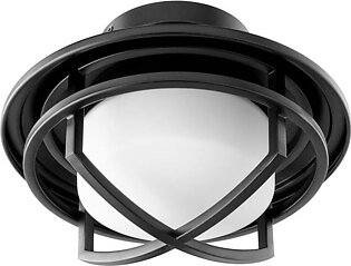 Fleet Single-Light LED Ceiling Fan Cage Light Kit - Black