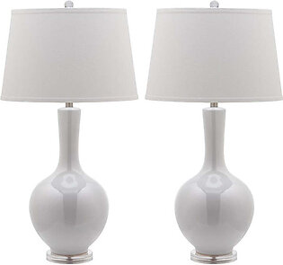 Blanche Two-Light Gourd Table Lamps Set of 2 - White
