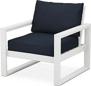 Edge Club Chair - White/Marine Indigo