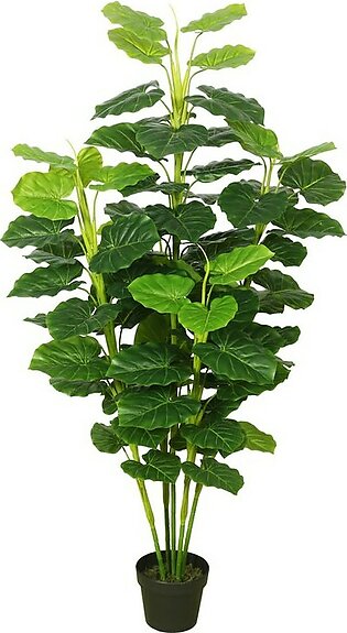 64" Artificial Green Philodendron in Plastic Pot