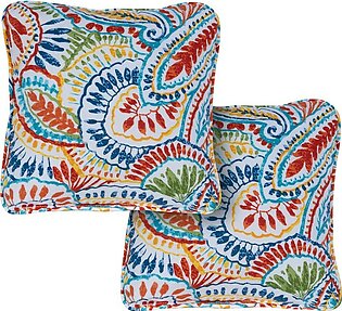 Paisley Indoor/Outdoor Throw Pillow Set of 2 - Multicolor