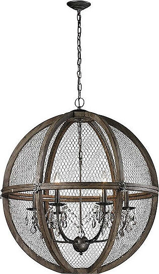 Renaissance Invention Six-Light Large Globe Chandelier