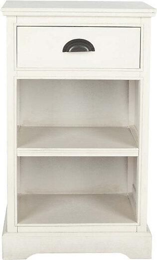 Griffin Single-Drawer Side Table - White