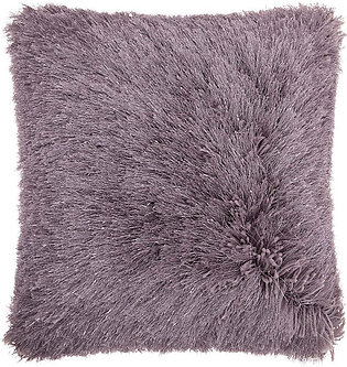 Mina Victory Yarn Shimmer Shag Lavender 20" x 20" Throw Pillow