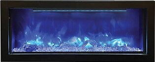 Panorama 40" Electric Deep Built-In Electric Fireplace with Optional Black Steel Surround