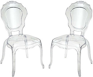 Vie En Rose Acrylic Chairs Set of 2