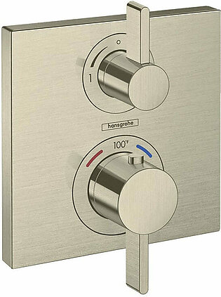 Ecostat Square Two Handle Thermostatic Valve Trim with Volume Control