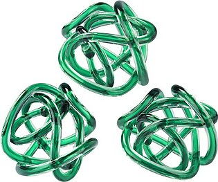 Glass Knots Set of 3 - Aqua