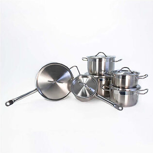 Hotel 18/10 Stainless Steel Cookware 12-Piece Set