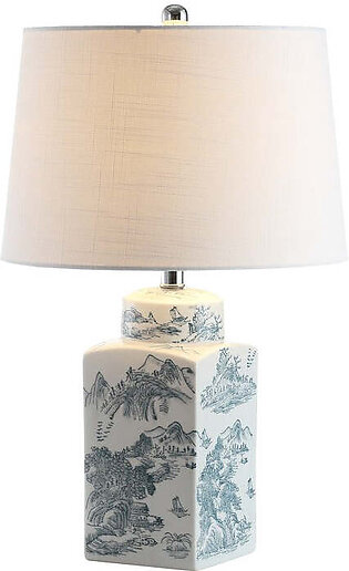 Audrey Table Lamp - Blue and White