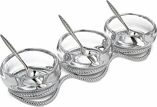 Braid Triple Condiment Set with Spoons
