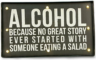 Alcohol Message Wall-Mountable LED Lighted Sign