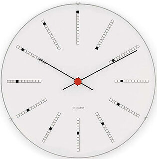 Bankers 18.9" Wall Clock - White/Black/Red