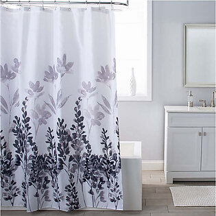 Wind Dance White/Gray/Black Shower Curtain/Eva Shower Curtain Liner/Annex Chrome Shower Hooks Set