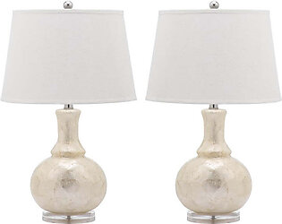 Shelley Two-Light Gourd Table Lamps Set of 2 - White