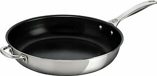 12.5" Stainless Steel Deep Fry Pan with Helper Handle