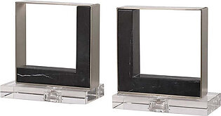 Tilman Marble Bookends by David Frisch Set of 2