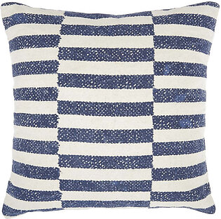Life Styles Printed Stripes Navy 20" x 20" Throw Pillow