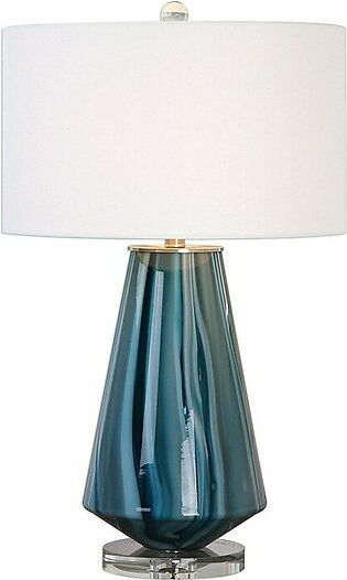 Pescara Teal-Gray Glass Table Lamp