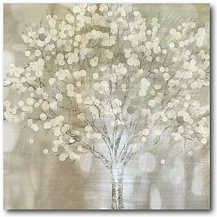 Neutral White 30" x 30" Gallery-Wrapped Canvas Wall Art