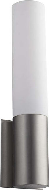 Magnum Single-Light LED Wall Sconce with Acrylic Shade - Satin Nickel