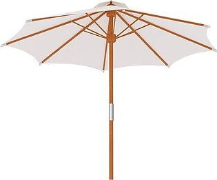 Market 118" Diameter Teak Umbrella