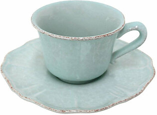 Snowflake 8 Oz Tea Cup and Saucer