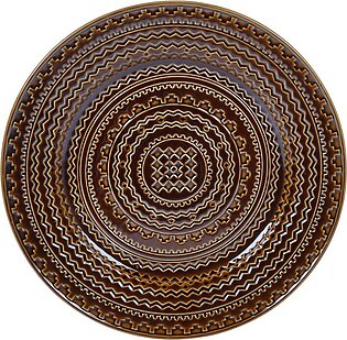 Aztec Brown Round Platter