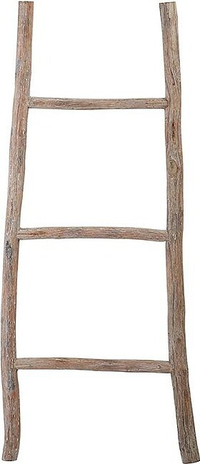 Small White Washed Wood Ladder