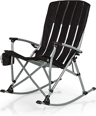 Outdoor Rocking Camp Chair, Black