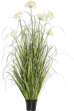 60" Artificial Dandelion Grass in Plastic Pot