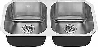 Portsmouth 32" Equal Double Bowl Stainless Steel Undermount Kitchen Sink with Drains
