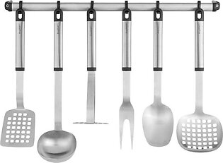 Essentials Stainless Steel Kitchen Tools Eight-Piece Set