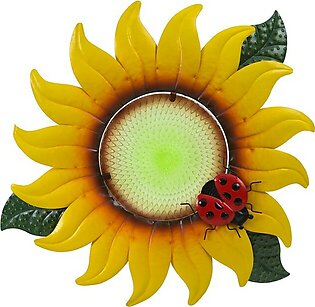 Sunflower Metal and Glass Outdoor Wall Decor