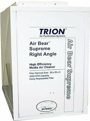 Air Cleaner Air Bear Supreme Right Angle 2000 Cubic Feet per Minute MERV 8 White 20x24-1/2x5 Inch
