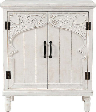 White Wood Accent Cabinet