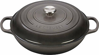 Signature 5-Quart Cast Iron Braiser with Stainless Steel Knob - Oyster