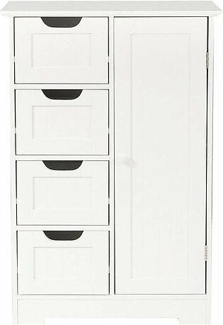 White Wood Storage Cabinet