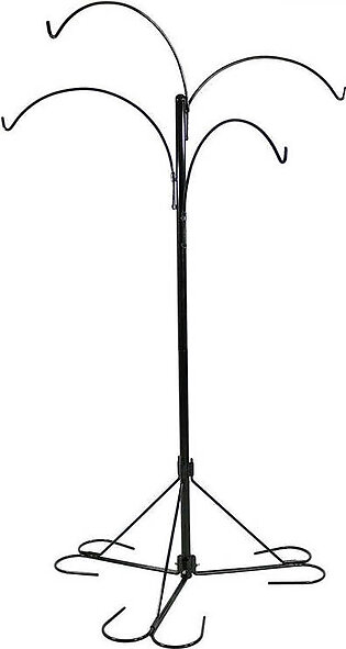 Hanging Basket Stand with Four Adjustable Arms